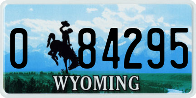 WY license plate 084295