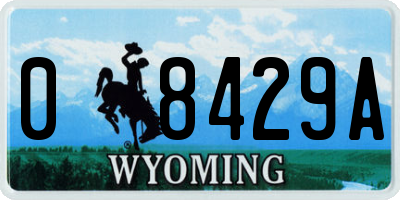 WY license plate 08429A