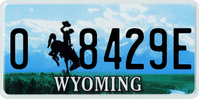WY license plate 08429E