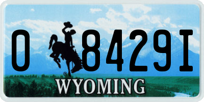 WY license plate 08429I