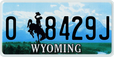 WY license plate 08429J