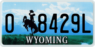 WY license plate 08429L