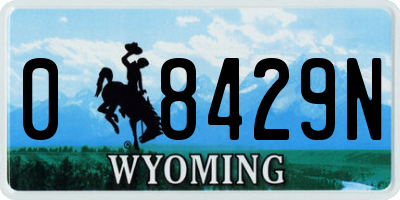 WY license plate 08429N