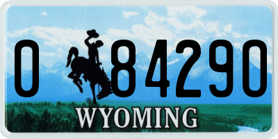 WY license plate 08429O