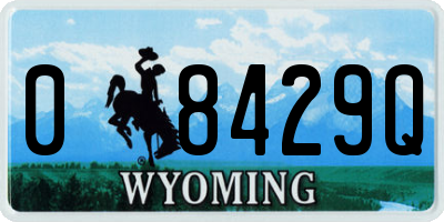 WY license plate 08429Q