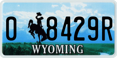 WY license plate 08429R