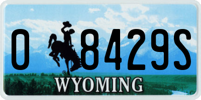 WY license plate 08429S