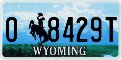 WY license plate 08429T