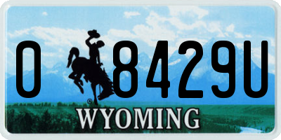 WY license plate 08429U