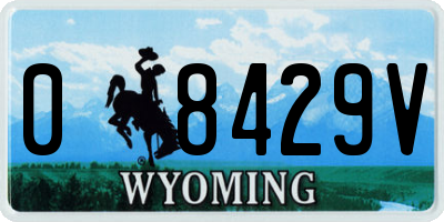 WY license plate 08429V