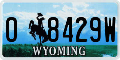 WY license plate 08429W