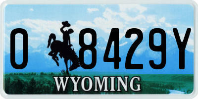 WY license plate 08429Y