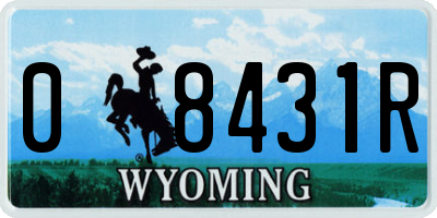 WY license plate 08431R
