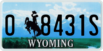 WY license plate 08431S