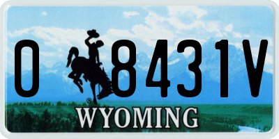 WY license plate 08431V