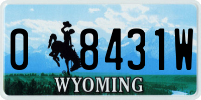 WY license plate 08431W