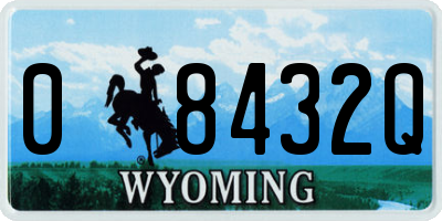 WY license plate 08432Q