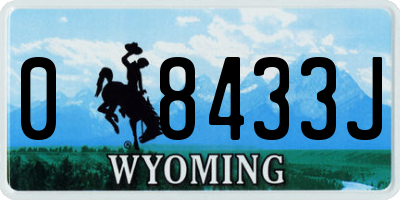 WY license plate 08433J