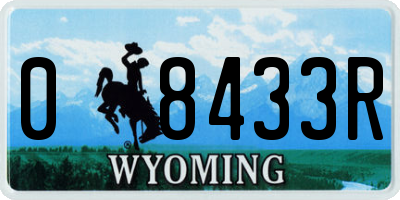 WY license plate 08433R