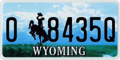 WY license plate 08435Q