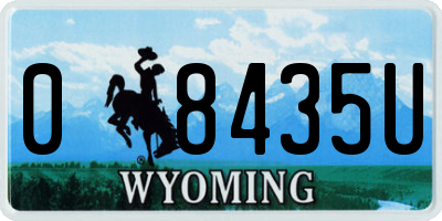 WY license plate 08435U