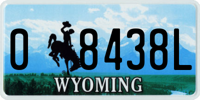WY license plate 08438L