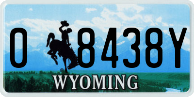 WY license plate 08438Y