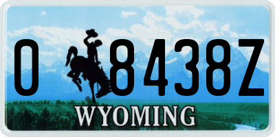 WY license plate 08438Z