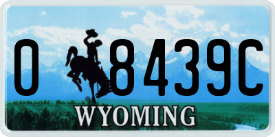 WY license plate 08439C