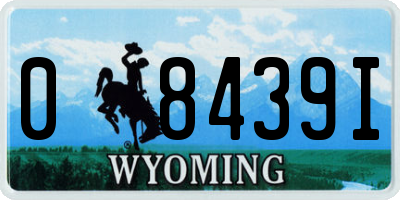 WY license plate 08439I