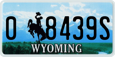 WY license plate 08439S
