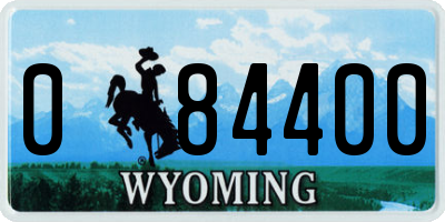 WY license plate 084400