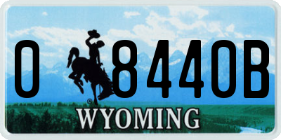 WY license plate 08440B