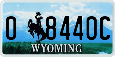 WY license plate 08440C