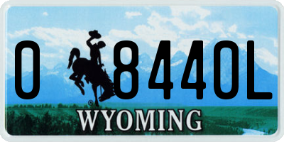 WY license plate 08440L