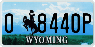 WY license plate 08440P