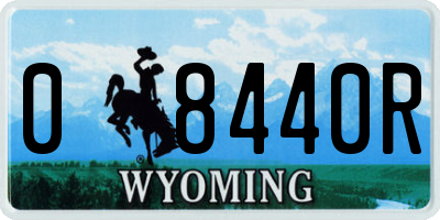 WY license plate 08440R