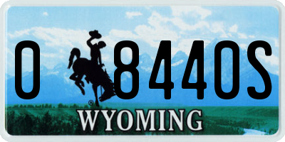 WY license plate 08440S