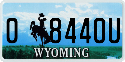 WY license plate 08440U