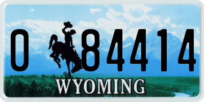 WY license plate 084414