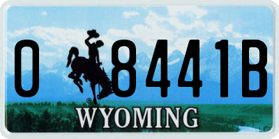 WY license plate 08441B