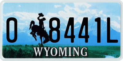 WY license plate 08441L