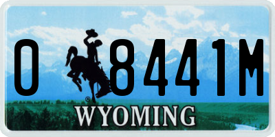 WY license plate 08441M