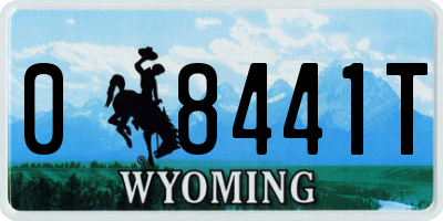 WY license plate 08441T
