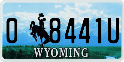 WY license plate 08441U