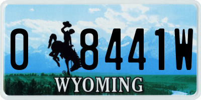 WY license plate 08441W