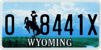 WY license plate 08441X
