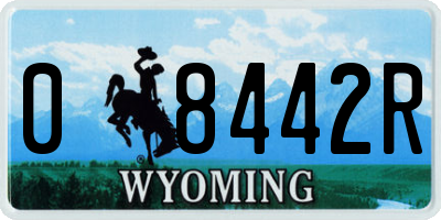 WY license plate 08442R
