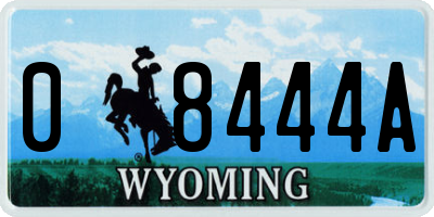 WY license plate 08444A