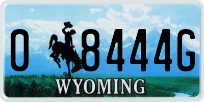 WY license plate 08444G